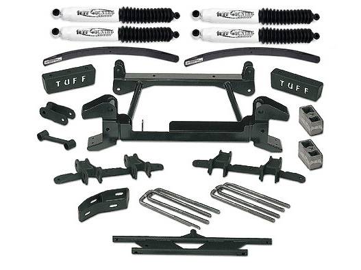 Tuff Country - Tuff Country 16853KN Front/Rear 6" Lift Kit with Upper Control Arm Relocation Brackets for Chevy Suburban 1992-1998