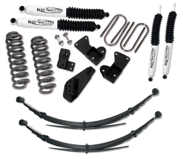 Tuff Country - Tuff Country 22812KN Front/Rear 2.5" Standard Lift Kit with Front Coil Springs for Ford Bronco 1981-1996