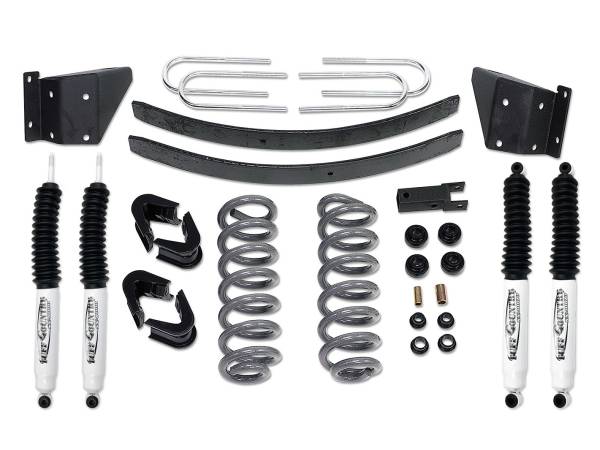 Tuff Country - Tuff Country 24711KN Front/Rear 4" Performance Lift Kit with Rear Add-a-Leafs for Ford F-150 1973-1979