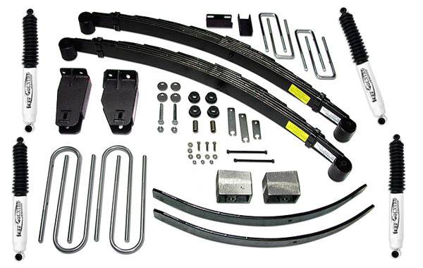 Tuff Country - Tuff Country 24820KN Front/Rear 4" Lift Kit with Rear Blocks and Add-a-Leafs for Ford F-250 1980-1987