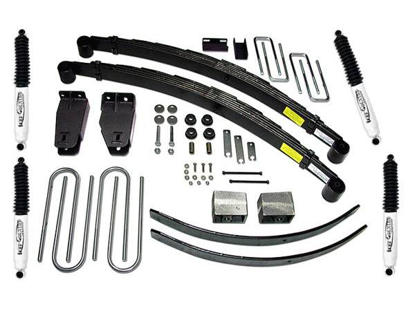 Tuff Country - Tuff Country 24821KN Front/Rear 4" Lift Kit with Rear Blocks and Add-a-Leafs for Ford F-250 1997