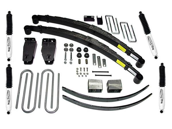 Tuff Country - Tuff Country 24824KN Front/Rear 4" Standard Lift Kit with Rear Blocks and Add-a-Leafs for Ford F-250 1980-1987