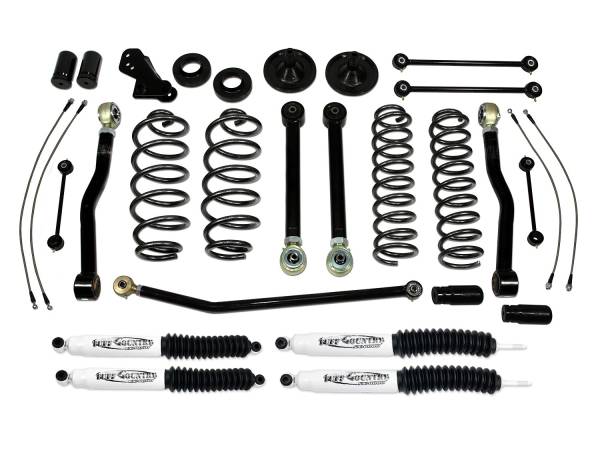 Tuff Country - Tuff Country 44000KH Front/Rear 4" EZ-Flex Lift Kit with SX6000 Shocks (Hydraulic) for Jeep Wrangler JK 2007-2018
