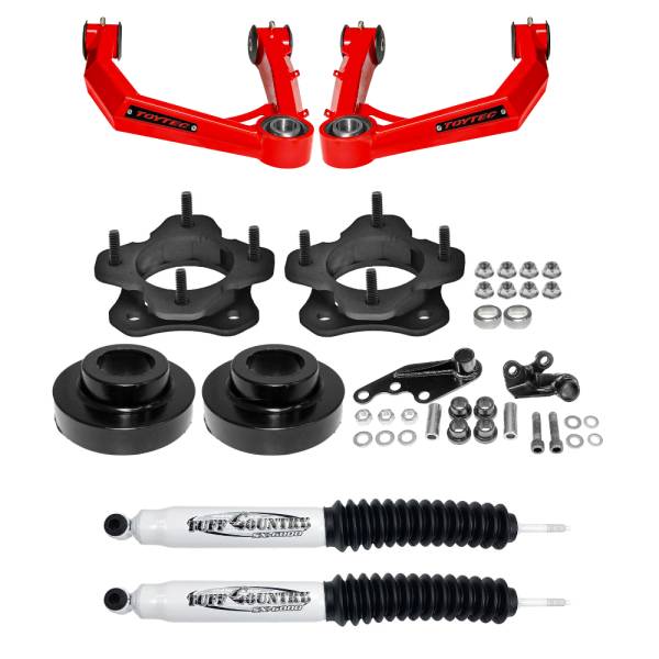 Tuff Country - Tuff Country 53225TTKN 3" Suspension Lift Kit with SX8000 Shocks and Toytec Boxed Uni-Ball Upper Control Arms for Toyota Tundra/Sequoia 2022-2024