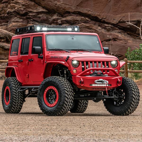 Fusion Bumpers - Fusion Bumpers 0717JEEPFB Standard Front Bumper for Jeep Wrangler JK 2007-2019