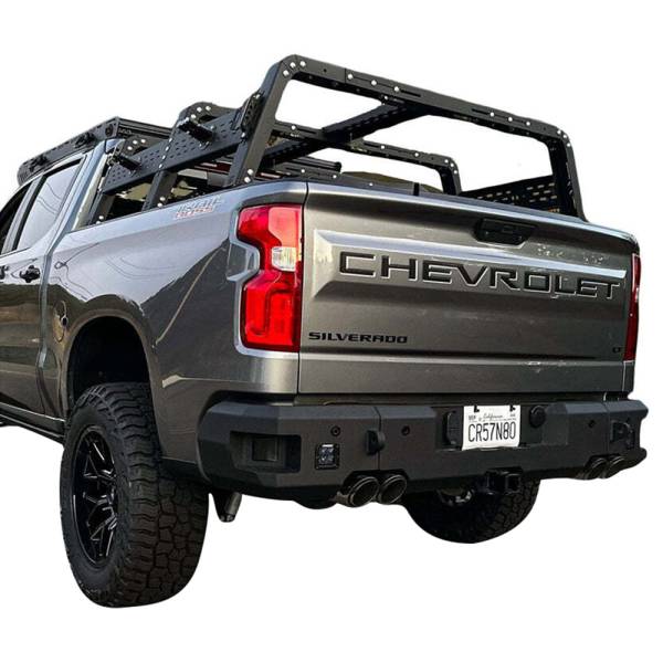 Chassis Unlimited - Chassis Unlimited CUB99040X Attitude Series Rear Bumper for Chevy Silverado and GMC Sierra 1500 2019-2024