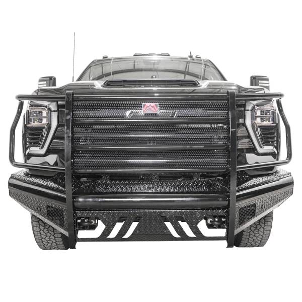 Fab Fours - Fab Fours CH24-S6160-1 Black Steel Front Bumper with Full Guard for Chevy Silverado 2500HD/3500 2024