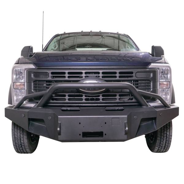 Fab Fours - Fab Fours FS23-A5962-1 New Premium Winch Front Bumper with Pre-Runner Guard for Ford F-450/F-550 2023-2024