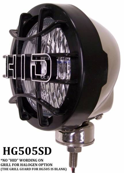 Eagle Eye Lights - Eagle Eye Lights HG505SD 4 31/32" Stainless Steel 12V 100W Superwhite Driving Clear Round Halogen Off Road Light with Grille Guard Each