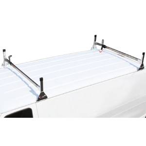 Vantech - Vantech H2095W White 2 Bar System  White Steel (Drilling Required)