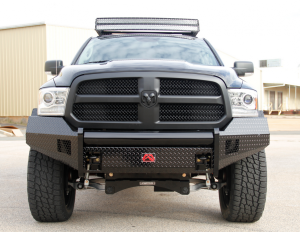Truck Bumpers - Fab Fours Black Steel - Dodge RAM 1500 2013-2018