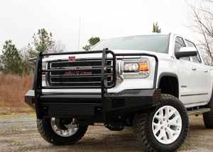 Truck Bumpers - Fab Fours Black Steel - GMC Sierra 1500 2014-2015