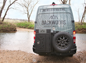 Backwoods BWMEMS-203ZZVVB NOMAD Rear Bumper without Radar with Dual Swintouts and Flush Mount Holes Black Mercedes Sprinter 2014-2018