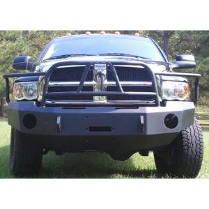 Hammerhead Bumpers - Hammerhead 600-56-0083 X-Series Winch Front Bumper with Full Brush Guard and Square Light Holes for Dodge Ram 2500/3500/4500/5500 2003-2005 - Image 2