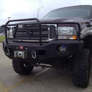 Hammerhead Bumpers - Hammerhead 600-56-0059 X-Series Winch Front Bumper with Full Brush Guard and Square Light Holes for Ford F250/F350/F450/F550/Excursion 2005-2007 - Image 1