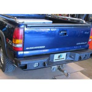Shop Bumpers By Vehicle - Hammerhead Bumpers - Hammerhead 600-56-0082 Rear Bumper without Sensor Holes for Chevy Silverado and GMC Sierra 1999-2006