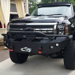 Hammerhead Bumpers - Hammerhead 600-56-0109 Winch Front Bumper with Pre-Runner Guard and Square Light Holes for Chevy Silverado 2500HD/3500 2011-2014 - Image 1