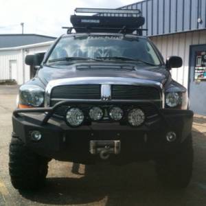 Hammerhead Bumpers - Hammerhead 600-56-0125 Winch Front Bumper with Pre-Runner Guard and Square Light Holes for Dodge Ram 2500/3500/4500/5500 2006-2009 - Image 2