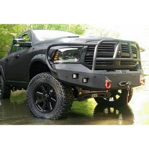 Hammerhead Bumpers - Hammerhead 600-56-0205 X-Series Winch Front Bumper with Full Brush Guard and Sensor Holes for Dodge Ram 1500 2013-2018 - Image 4