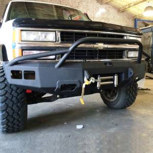 Hammerhead Bumpers - Hammerhead 600-56-0127 Winch Front Bumper with Pre-Runner Guard and Square Light Holes for Chevy Silverado/GMC Sierra 1500 1988-1998 - Image 4