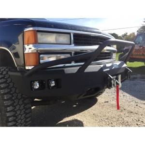 Hammerhead Bumpers - Hammerhead 600-56-0127_2 Winch Front Bumper with Pre-Runner Guard and Square Light Holes for Chevy Silverado/GMC Sierra 2500HD/3500/2500 1988-1998 - Image 2