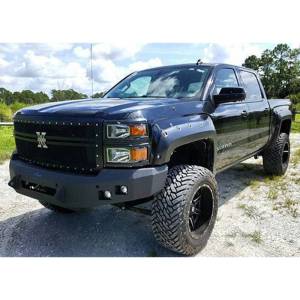 Hammerhead Bumpers - Hammerhead 600-56-0401 Low Profile Front Bumper with Square Light Holes for Chevy Silverado 1500 2014-2015 - Image 2