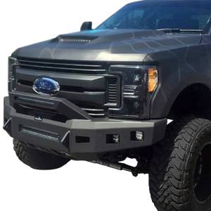 Prerunner Bumpers - Hammerhead Low Profile LED Series with Formed Bar - Hammerhead Bumpers - Hammerhead 600-56-0823 Low Profile Front Bumper with Formed Guard and Square Light Holes for Ford F150 2018-2020