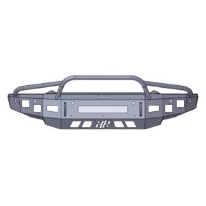 Prerunner Bumpers - Hammerhead Low Profile LED Series with Pre-Runner Bar - Hammerhead Bumpers - Hammerhead 600-56-0851 Low Profile Front Bumper with Pre-Runner Guard and Square Light Holes for Dodge Ram 1500 2019-2020