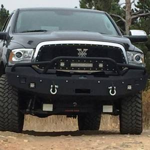 Hammerhead Bumpers - Hammerhead 600-56-0271 Winch Front Bumper with Pre-Runner Guard and Square Light Holes for Dodge Ram 1500 2013-2018 - Image 2
