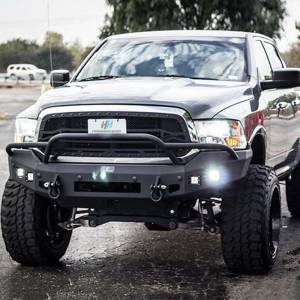 Hammerhead Bumpers - Hammerhead 600-56-0419 Low Profile Non-Winch Front Bumper with Pre-Runner Guard and Square Light Holes for Dodge Ram 1500 2013-2018 - Image 1
