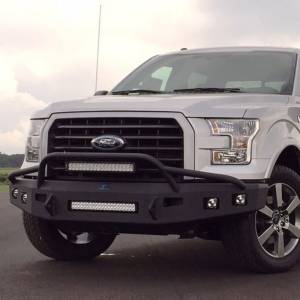 Hammerhead Bumpers - Hammerhead 600-56-0385 Low Profile Non-Winch Front Bumper with Pre-Runner Guard and Square Light Holes for Ford F150 2015-2017 - Image 1