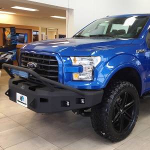 Bumpers By Vehicle - Ford F150 - Hammerhead Bumpers - Hammerhead 600-56-0327 Winch Front Bumper with Pre-Runner Guard and Square Light Holes for Ford F150 2015-2017