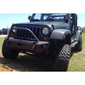 Hammerhead Bumpers - Hammerhead 600-56-0206 Stubby Winch Front Bumper with Pre-Runner Guard and Round Light Holes for Jeep Wrangler JK 2007-2018 - Image 3