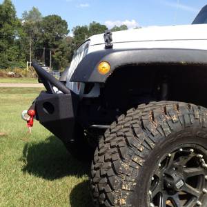 Hammerhead Bumpers - Hammerhead 600-56-0206 Stubby Winch Front Bumper with Pre-Runner Guard and Round Light Holes for Jeep Wrangler JK 2007-2018 - Image 10