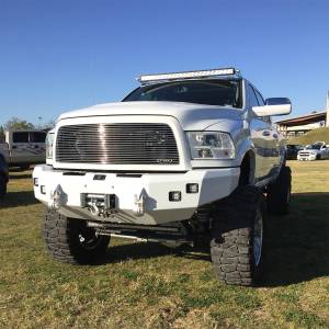 Hammerhead - Dodge RAM 2500/3500 2010-2018 - Hammerhead Bumpers - Hammerhead 600-56-0493 Winch Front Bumper with Square Light Holes and Sensor Holes for Dodge Ram 2500/3500/4500/5500 2010-2018