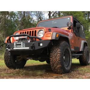 Hammerhead Bumpers - Hammerhead 600-56-0626 Winch Front Bumper with Pre-Runner Guard and Square Light Holes for Jeep Wrangler TJ 1997-2006 - Image 3