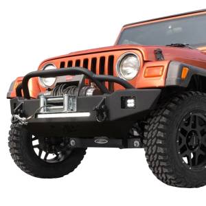 Hammerhead Bumpers - Hammerhead 600-56-0626 Winch Front Bumper with Pre-Runner Guard and Square Light Holes for Jeep Wrangler TJ 1997-2006 - Image 4