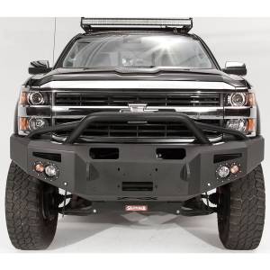 Fab Fours CH14-C3052-1 Winch Front Bumper with Pre-Runner Guard and Sensor Holes for Chevy Silverado 2500HD/3500 2015-2019