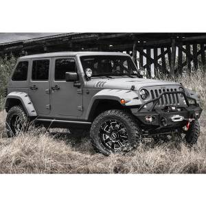 Fab Fours - Fab Fours JK07-B1850-1 Lifestyle Winch Front Bumper with Pre-Runner Guard for Jeep Wrangler JK 2007-2018 - Image 4