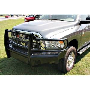 Fab Fours - Fab Fours DR10-S2960-1 Black Steel Front Bumper with Full Grille Guard for Dodge Ram 2500HD/3500 2010-2018 - Image 4