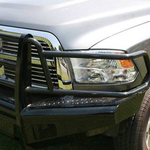 Fab Fours - Fab Fours DR10-S2960-1 Black Steel Front Bumper with Full Grille Guard for Dodge Ram 2500HD/3500 2010-2018 - Image 5
