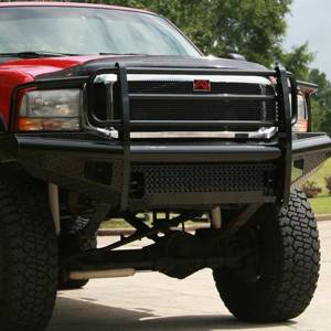 Fab Fours - Fab Fours FS99-S1660-1 Black Steel Front Bumper with Full Grille Guard for Ford F250/F350 1999-2004 - Image 3