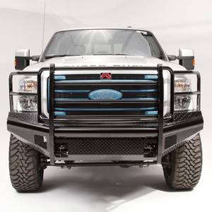 Fab Fours - Fab Fours FS99-S1660-1 Black Steel Front Bumper with Full Grille Guard for Ford F250/F350 1999-2004 - Image 4
