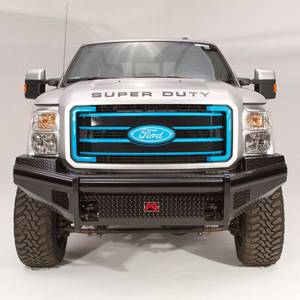 Fab Fours - Fab Fours FS99-S1661-1 Black Steel Front Bumper for Ford F250/F350 1999-2004 - Image 4