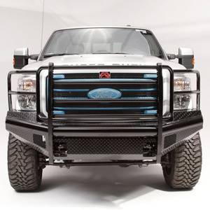 Fab Fours - Fab Fours FS05-S1260-1 Black Steel Front Bumper with Full Grille Guard for Ford F250/F350 2005-2007 - Image 3