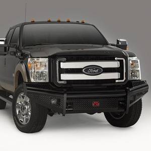 Fab Fours - Fab Fours FS05-S1261-1 Black Steel Front Bumper for Ford F250/F350 2005-2007 - Image 2