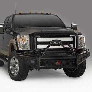 Fab Fours - Fab Fours FS05-S1262-1 Black Steel Front Bumper with Pre-Runner Guard for Ford F250/F350 2005-2007 - Image 2