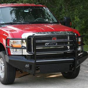 Fab Fours - Fab Fours FS08-S1960-1 Black Steel Front Bumper with Full Grille Guard for Ford F250/F350 2008-2010 - Image 2
