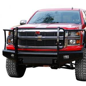 Fab Fours - Fab Fours FS08-S1960-1 Black Steel Front Bumper with Full Grille Guard for Ford F250/F350 2008-2010 - Image 3