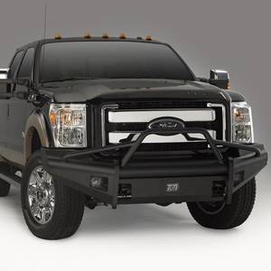 Fab Fours - Fab Fours FS08-S1962-1 Black Steel Front Bumper with Pre-Runner Guard for Ford F250/F350 2008-2010 - Image 2